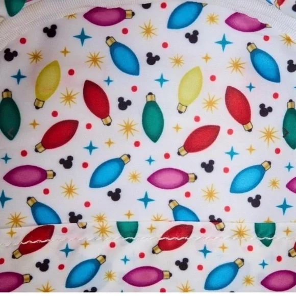 Loungefly Mickey Mouse & Friends Holiday Lights Crossbody & Wallet - LIGHTS UP! - Picture 11 of 11